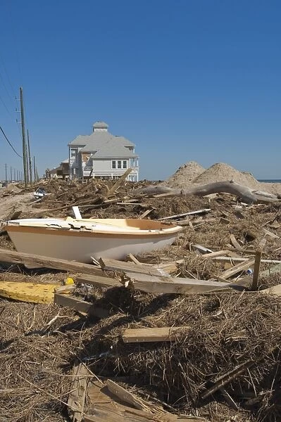 Hurricane damage, Galveston, Texas, United States of America, North America