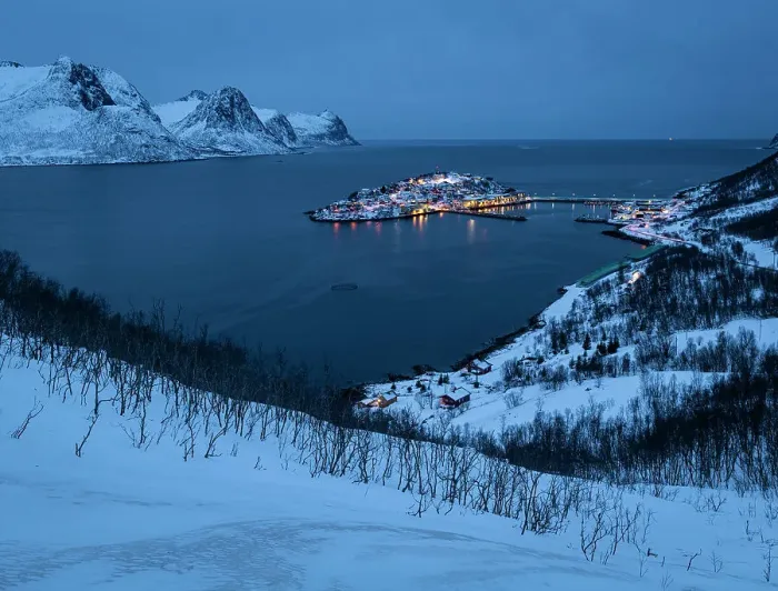 Framed Print : Husoy at dusk, Senja, Troms og Finnmark, Norway, Scandinavia, Europe Framed Print : Husoy at dusk, Senja, Troms og Finnmark, Norway, Scandinavia, Europe