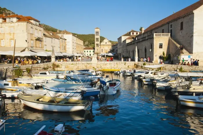 Framed Print : Hvar harbour, St. Stephens Square and St. Stephens Cathedral in Hvar town centre, Hvar Island, Dalmatian Coast, Adriatic, Croatia, Europe Framed Print : Hvar harbour, St. Stephens Square and St. Stephens Cathedral in Hvar town centre, Hvar Island, Dalmatian Coast, Adriatic, Croatia, Europe