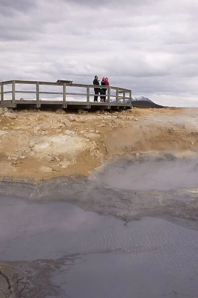Hverir geothermal fields at the foot of Namafjall mountain, Myvatn lake area