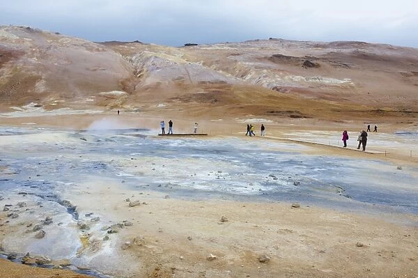 Hverir geothermal fields at the foot of Namafjall mountain, Myvatn Lake area