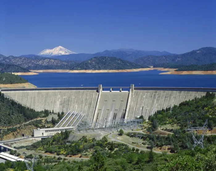 Framed Print : Hydro-electric dam, California, United States of America, North America Framed Print : Hydro-electric dam, California, United States of America, North America