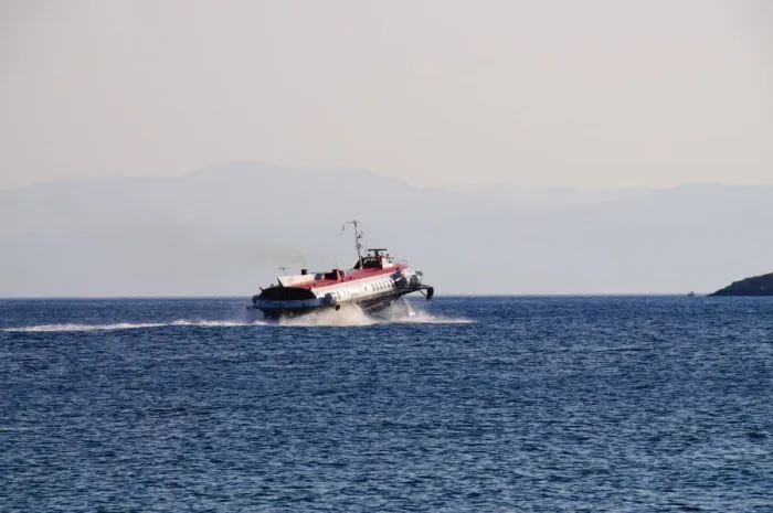 Framed Print : Hydrofoil ferry from Volos and Skiathos, Loutraki, Skopelos, Sporades Islands Framed Print : Hydrofoil ferry from Volos and Skiathos, Loutraki, Skopelos, Sporades Islands