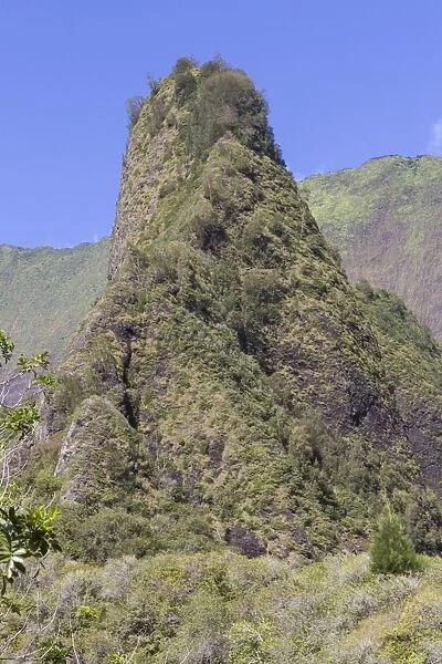 Iao Needle, also known as the Phallic stone of Kanaloa, Maui, Hawaii, United States of America, Pacific