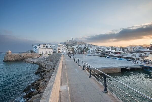 Ibiza Town with its castillo overlooking Dalt Villa, the old town part, and the port