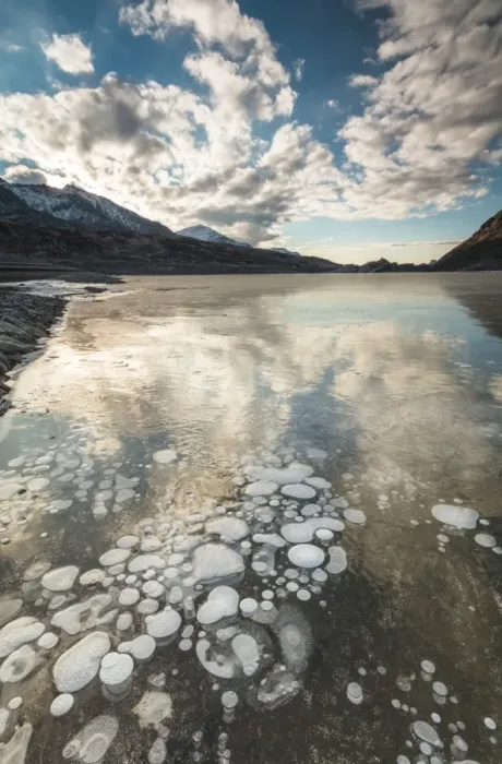 Framed Print : Ice bubbles, Montespluga, Chiavenna Valley, Sondrio province, Valtellina, Lombardy Framed Print : Ice bubbles, Montespluga, Chiavenna Valley, Sondrio province, Valtellina, Lombardy