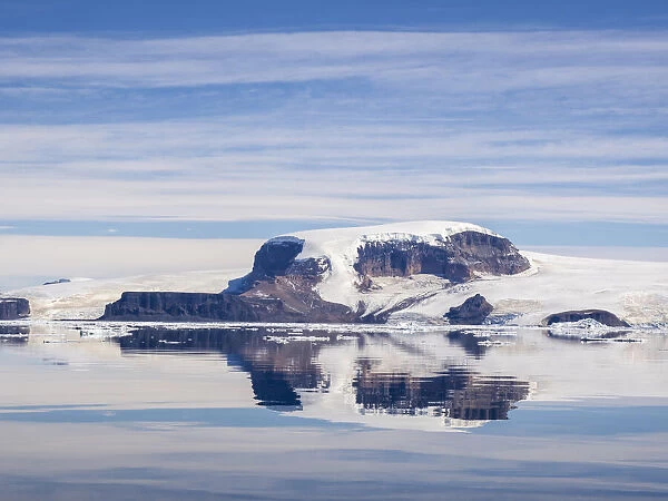 Ice chokes the waters surrounding James Ross Island, Weddell Sea, Antarctica, Polar Regions