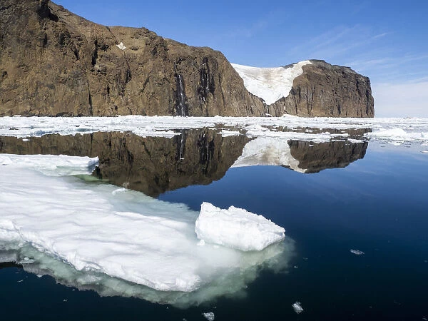 Ice chokes the waters surrounding Lockyer Island, Weddell Sea, Antarctica, Polar Regions