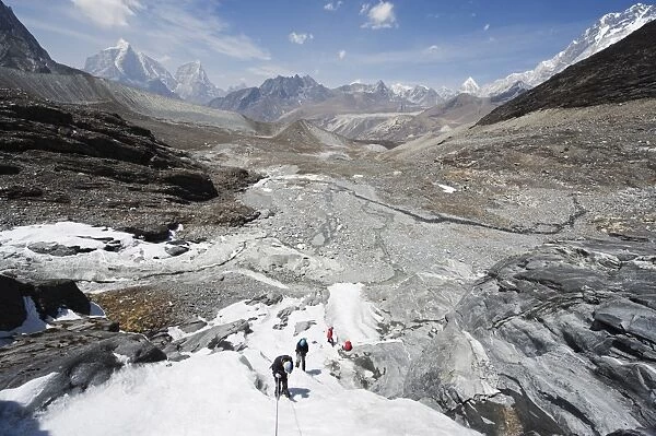 Ice climbing in Chukhung Valley, Solu Khumbu Everest Region, Sagarmatha National Park