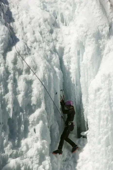Framed Print : Ice climbing at Ice Park Framed Print : Ice climbing at Ice Park