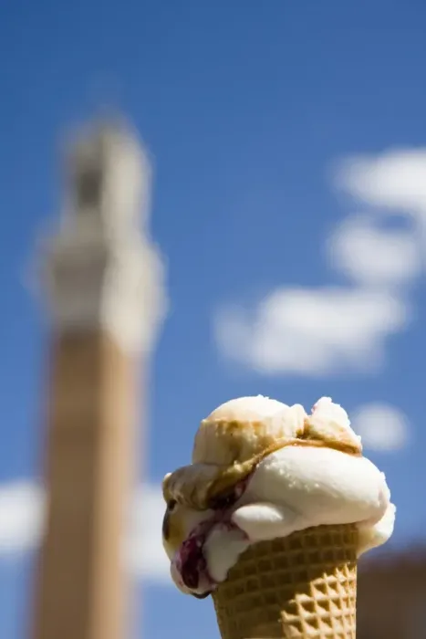Framed Print : Ice cream in Siena, Tuscany, Italy, Europe