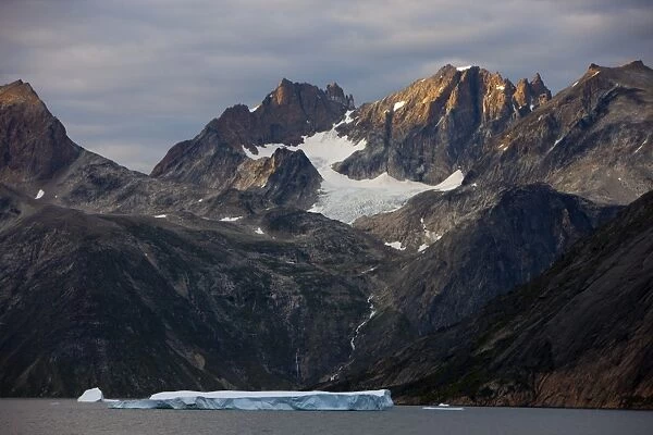 Ice and mountains, Prince Christian Sund, Greenland, Arctic, Polar Regions