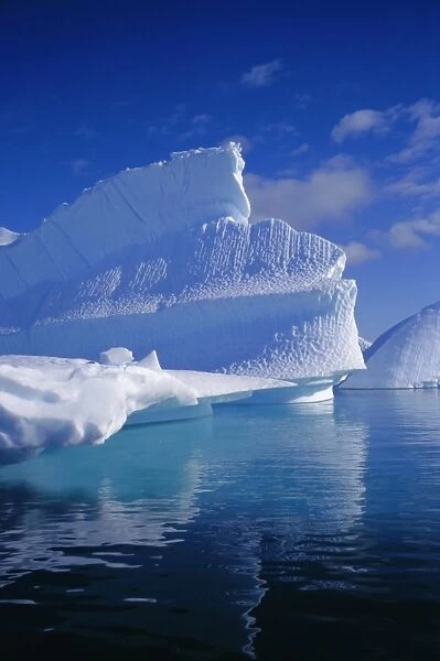 Iceberg with fluted and honeycomb textures, Antarctica, Polar Regions