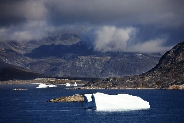 Icebergs, Island of Qoornoq, Province of Kitaa, Southern Greenland, Kingdom of Denmark