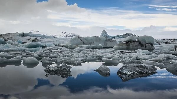 Icebergs in Jokulsarlon Glacier Lagoon, Iceland, Polar Regions
