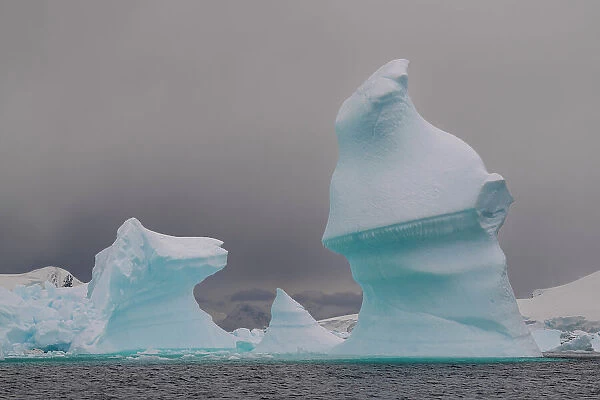 Icebergs, Paradise Bay, Antarctica, Polar Regions