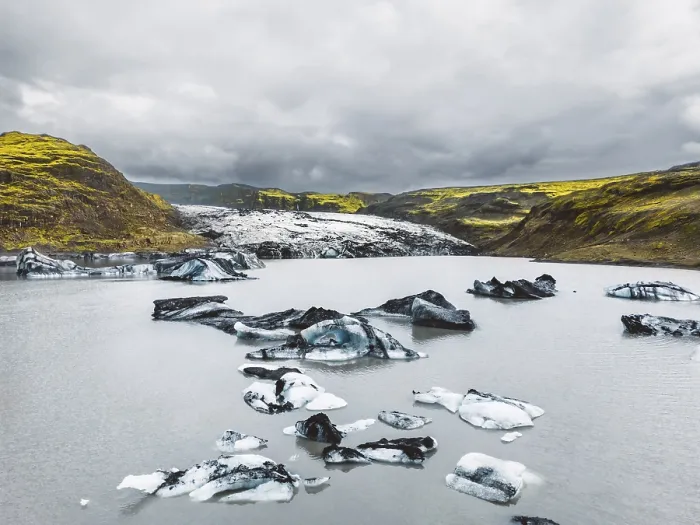 Framed Print : Iceland, Jokulsarlon lagoon, Beautiful cold landscape picture of icelandic glacier lagoon bay