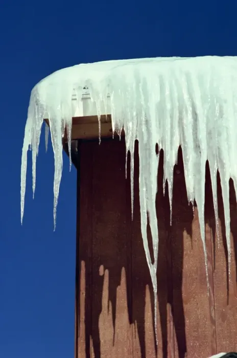 Framed Print : Icicles hanging from roof Framed Print : Icicles hanging from roof