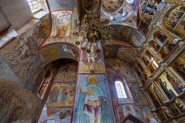 Icons on the wall of the Bogoroditse-Uspenskiy Sviyazhsky Monastery, Sviyazhsk