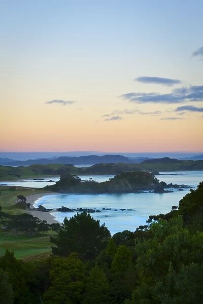 Idyllic coastal landscape near Whangarei, Northland, North Island, New Zealand, Pacific
