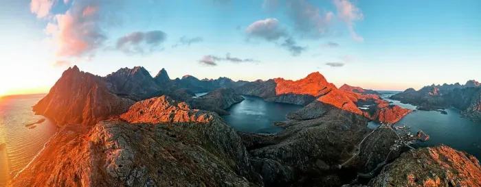 Framed Print : Idyllic lake framed by mountains overlooking the arctic sea at sunset, Moskenesoya, Lofoten Islands, Nordland, Norway, Scandinavia, Europe Framed Print : Idyllic lake framed by mountains overlooking the arctic sea at sunset, Moskenesoya, Lofoten Islands, Nordland, Norway, Scandinavia, Europe