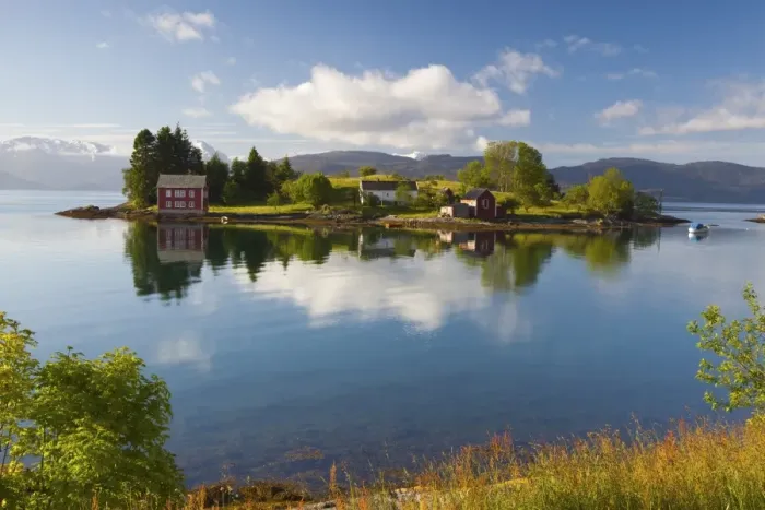 Framed Print : An idyllic rural island in the Hardanger Fjord, Hordaland, Norway, Scandinavia, Europe Framed Print : An idyllic rural island in the Hardanger Fjord, Hordaland, Norway, Scandinavia, Europe