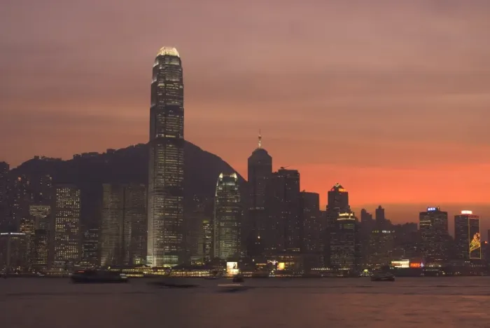 Framed Print : Two IFC Building and Central, Hong Kong Island skyline at dusk, Hong Kong, China, Asia Framed Print : Two IFC Building and Central, Hong Kong Island skyline at dusk, Hong Kong, China, Asia