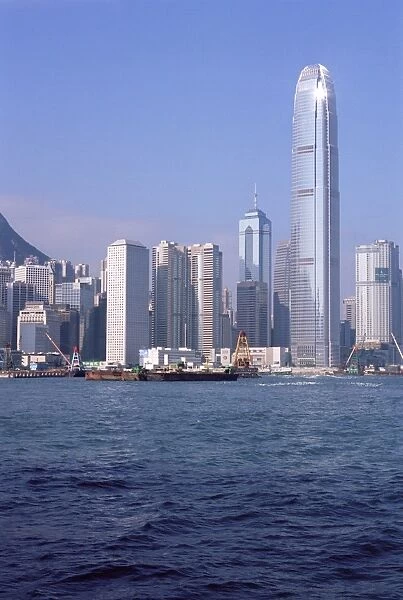 Two IFC Building, Central, from Victoria Harbour, Hong Kong, China, Asia