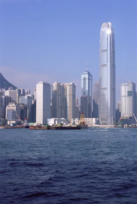 Framed Print : Two IFC Building, Central, from Victoria Harbour, Hong Kong, China, Asia Framed Print : Two IFC Building, Central, from Victoria Harbour, Hong Kong, China, Asia