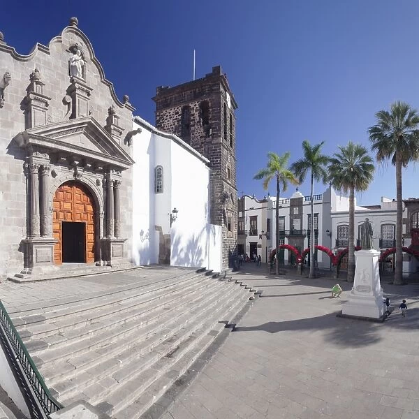 Iglesia de El Salvador church at Plaza de Espana, Santa Cruz de la Palma, La Palma