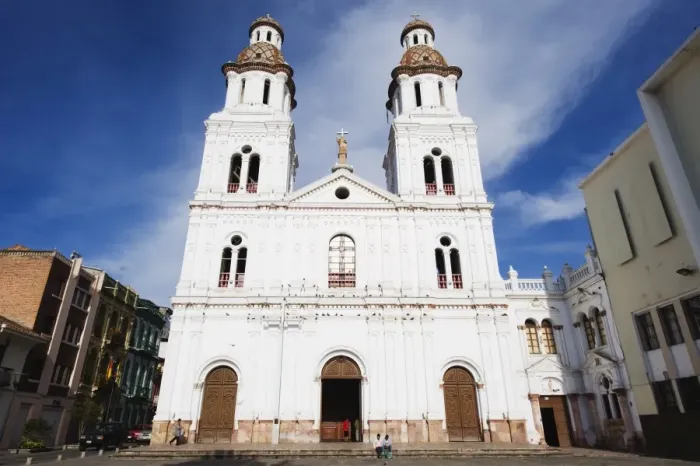Framed Print : Iglesia de Santo Domingo, Historic Centre of Santa Ana de los Rios de Cuenca Framed Print : Iglesia de Santo Domingo, Historic Centre of Santa Ana de los Rios de Cuenca