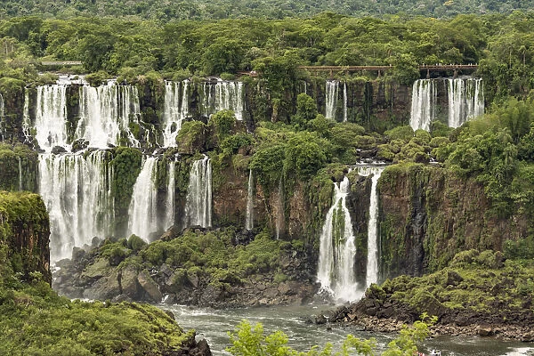 Iguazu Falls, Brazil, looking across to Argentinian falls, UNESCO World Heritage Site