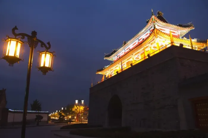 Framed Print : Illuminated City Gate and watch tower, UNESCO World Heritage Site, Qufu City Framed Print : Illuminated City Gate and watch tower, UNESCO World Heritage Site, Qufu City