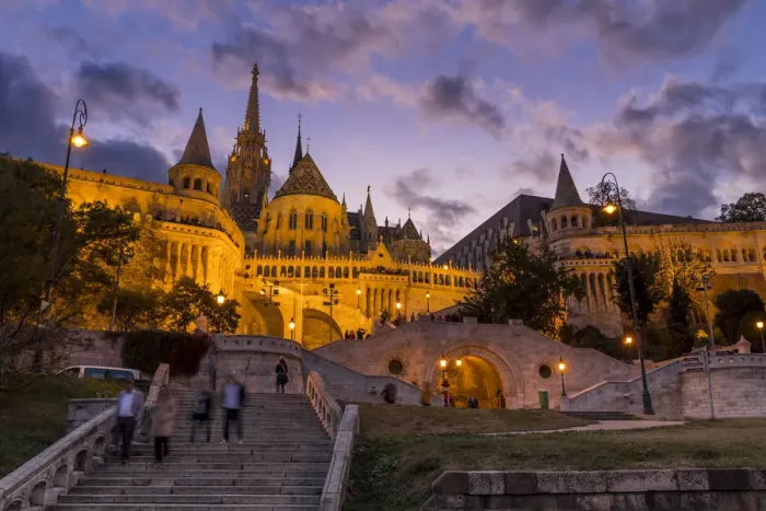 Framed Print : The illuminated Fishermans Bastion at dusk, UNESCO World Heritage Site, Budapest Framed Print : The illuminated Fishermans Bastion at dusk, UNESCO World Heritage Site, Budapest