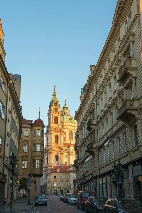 Framed Print : Illuminated St. Nicholas Church at sunrise, Mala Strana, UNESCO World Heritage Site, Prague, Bohemia, Czech Republic (Czechia), Europe Framed Print : Illuminated St. Nicholas Church at sunrise, Mala Strana, UNESCO World Heritage Site, Prague, Bohemia, Czech Republic (Czechia), Europe