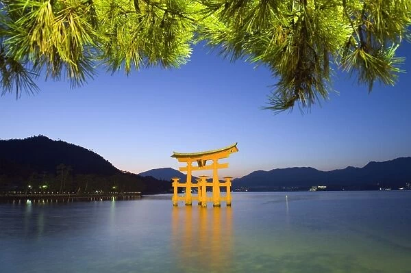 Illumination of Itsukushima Shrine Torii Gate, UNESCO World Heritage Site