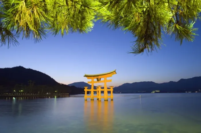 Framed Print : Illumination of Itsukushima Shrine Torii Gate, UNESCO World Heritage Site Framed Print : Illumination of Itsukushima Shrine Torii Gate, UNESCO World Heritage Site
