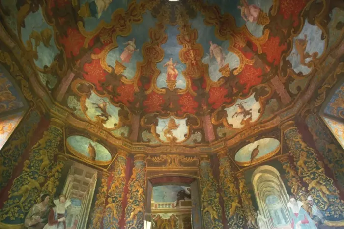 Framed Print : Illusionist frescoes by Donato Mascagni, Schloss Hellbrunn, near Salzburg Framed Print : Illusionist frescoes by Donato Mascagni, Schloss Hellbrunn, near Salzburg