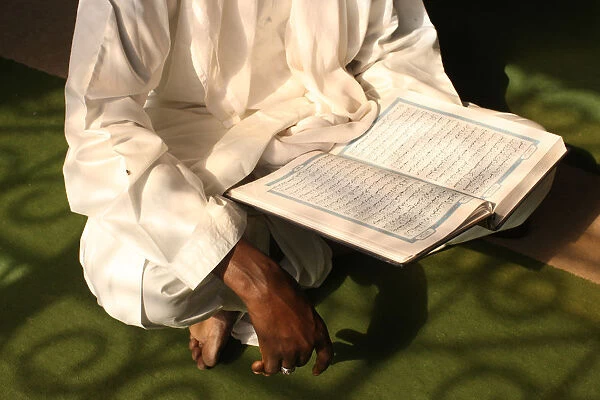 Imam reading the Koran, Brazzaville, Congo, Africa