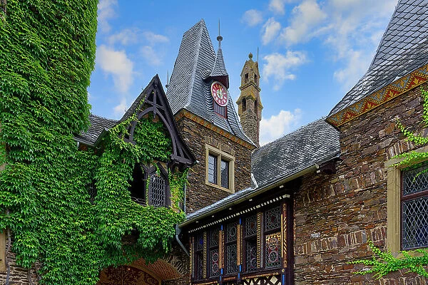 Former Imperial Castle, Courtyard, Cochem, Rhineland Palatinate, Germany, Europe