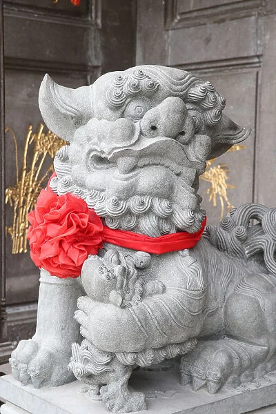 Imperial guardian lion, Taoist temple, Nghia An Hoi Quan pagoda, Ho Chi Minh City