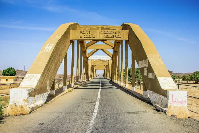 Framed Print : Important river bridge along the road from Massawa to Asmara, Eritrea, Africa Framed Print : Important river bridge along the road from Massawa to Asmara, Eritrea, Africa
