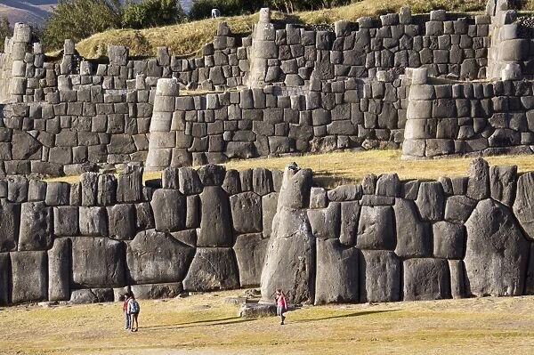 The Inca ruins of Sacsayhuaman, UNESCO World Heritage Site, Peru, South America