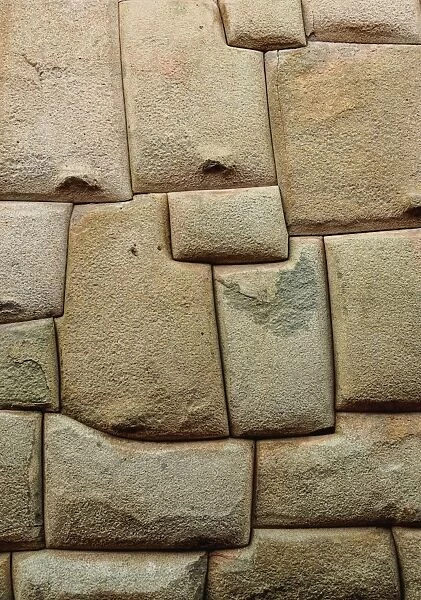 Inca stonework, Hatunrumiyoc Street, UNESCO World Heritage Site, Cusco, Peru, South