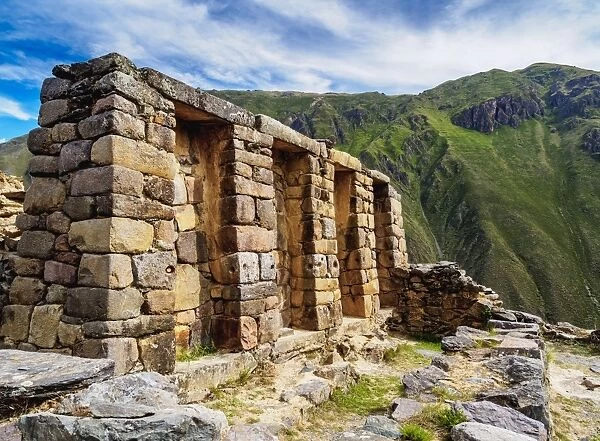 Inca Temple Ruins, Ollantaytambo, Sacred Valley, Cusco Region, Peru, South America