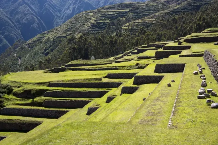 Framed Print : Inca terracing, Chinchero, Peru, South America Framed Print : Inca terracing, Chinchero, Peru, South America