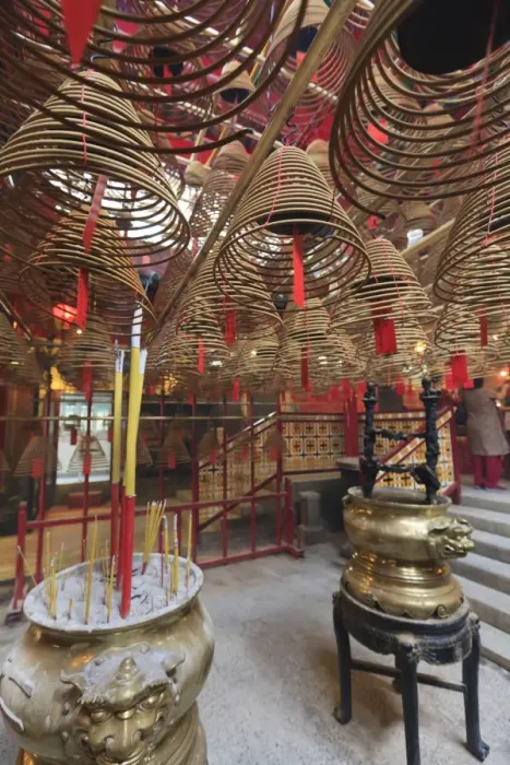 Framed Print : Incense coils hang from the roof of the Man Mo Temple, built in 1847, Sheung Wan, Hong Kong, China, Asia Framed Print : Incense coils hang from the roof of the Man Mo Temple, built in 1847, Sheung Wan, Hong Kong, China, Asia