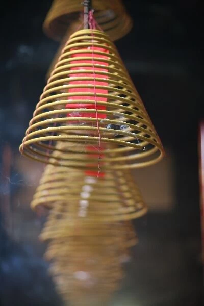 Incense coils, Hong Kung Temple, Macao, China, Asia