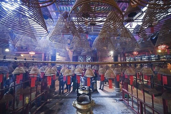 Incense coils, Man Mo Temple, Hong Kong Island, Hong Kong Special Administrative Region