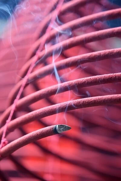 Incense coils, Tin Hau Temple, Hong Kong, China, Asia